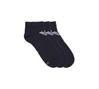 Emporio Armani 3 Pack Sneaker Socks Casual, Confezione da 3 calzini per sneaker Uomo, Marine/Marine/Marine, S
