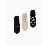 EMPORIO ARMANI 3-Pack Socks Invisibile Calzini, Nero, Taglia Unica Uomo
