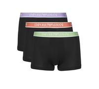 EMPORIO ARMANI 3-Pack Trunk Bermuda, Black/Black/Black, S Uomo