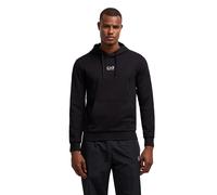 EA7 Uomo Felpa con cappuccio in jersey, Nero