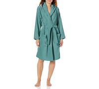 Emporio Armani Accappatoio Donna in Micro Spugna, Blu Artico, XL