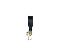 Emporio Armani, ,Accessories ,unisex ,Nero ,ONE SIZE Portachiavi in pelle con stampa cervo