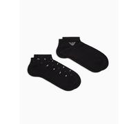 Emporio Armani Allover Eagle 2-Pack Socks Inside Confezione da 2 Calzini, Nero, Taglia Unica Uomo