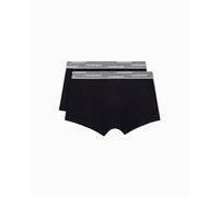 Emporio Armani Allover Logo Elastic 2-Pack Trunk Bermuda, Nero, L Uomo