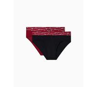 Emporio Armani Allover Shiny Logoband - Slip da Uomo, Confezione da 2, Nero, L, Nero, L