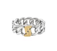 Emporio Armani Anello da uomo multicolore in acciaio inox EGS318504011, Acciaio inossidabile, Nessuna pietra preziosa