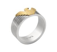 Emporio Armani Anello a fascia da uomo in acciaio bicolore, EGS3076040