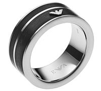 Emporio Armani Anello Da Uomo, 9/10/11/11.5mm In Acciaio Inossidabile, EGS2032040, Nero
