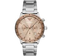 Emporio Armani AR11352 Men's Chronograph Watch - Rose Gold Dial, Steel
