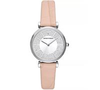 Emporio Armani AR11543 Women’s Crystal-Accented Watch - Pink Leather, 32 mm