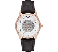 Emporio Armani AR1920 Meccanico Men's Watch - Rose Gold, Brown Leather