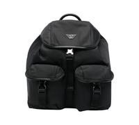 Emporio Armani Recycled Nylon Zaino nero, poliestere, unisex