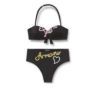 Emporio Armani Band & High Brief Emrboidery Signature Bikini Sets, Set di Bikini Donna, Multicolore (Black-Pastel), XL