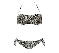 EMPORIO ARMANI Bandeau Bikini Set, Nero/Logo Mandorla, L Donna