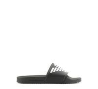 Emporio Armani Bold Eagle Logo Slides Slide Sandal, Nero + Bianco, 46 Unisex-Adulto, Made In Italy