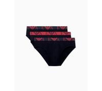 Emporio Armani Uomo Confezione da 3 slip in cotone elasticizzato, Nero