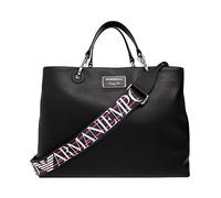 Emporio Armani Borsa a mano Nera con tracolla regolabile, estraibile logo All Over. Targhetta nella parte anteriore con logo. Pochette interna estraibile con chiusura zip. Chiusura bors
