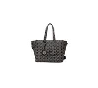 Emporio Armani Borsa Shopper in Canvas, Monogram Jacquard, 48 x 27,5 x 17 cm, Blu/Ecru