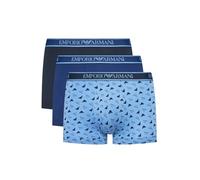 Emporio Armani Core Logoband 3-Pack Boxer Shorts, Mar/ST AZZUR/INCHIOS, S Men's