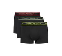 Emporio Armani Core Logoband 3-Pack Trunk Trunks, Nero/Nero/Nero, S Men's