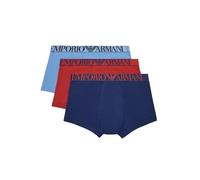 Emporio Armani Boxer Aderenti da Uomo Shiny Logoband 3-Pack Trunk