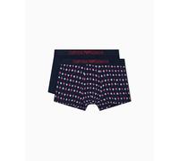 Emporio Armani Boxer da Uomo con Motivo Classico, Confezione da 2, Blu, XXL, Blu, XXL