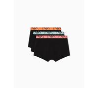 EMPORIO ARMANI 3-Pack Trunk Bermuda, Nero/Nero/Nero, M Uomo