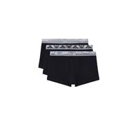 EMPORIO ARMANI Boxer da Uomo, Confezione da 3, Nero/Nero, S