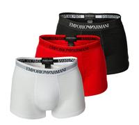 Emporio Armani Boxer rosso sangue / nero / bianco Uomo - Premium - Biancheria e abbigliamento da mare - Intimo - Mutande - Boxer attillati Emporio Armani L
