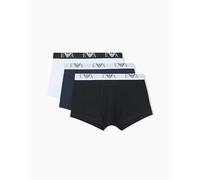 Emporio Armani Trunks Uomo, 3er Pack - BOLD MONOGRAM, Slip Boxer Casual