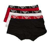 EMPORIO ARMANI Boxer Uomo Parigamba Confezione 3 Pezzi tripack Elastico a Vista Elasticizzati Articolo 111357 3R715 Trunk Pack 3, 24121 Black/Fire/White - Nero/Fuoco/Bianco, XL