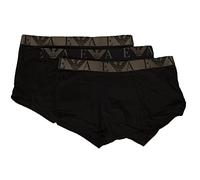 EMPORIO ARMANI Boxer Uomo Parigamba Confezione 3 Pezzi tripack Elastico a Vista Elasticizzati Articolo 111357 2F715 Trunk Pack 3, 21320 Nero/Nero/Nero - Black/Black/Black, S