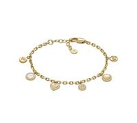 Emporio Armani Bracciale da donna in acciaio inossidabile o ottone con chiusura a moschettone tono oro, Oro Banana