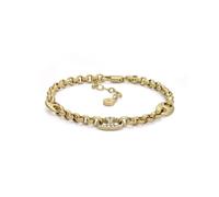 Emporio Armani Bracciale da donna in acciaio inossidabile o ottone con chiusura a moschettone tono oro, Oro sfumato