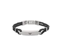 Emporio Armani Bracciale Da Uomo, Lunghezza Interna: 185 mm, Id Dimensione: 40X5 mm Bracciale In Acciaio Inox Argento, EGS2719040