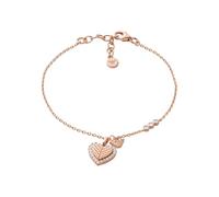 Emporio Armani Bracciale donna in argento con chiusura a moschettone o a cursore, Rosa pesca