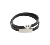 Emporio Armani Braccialetto nero / argento Uomo Emporio Armani One Size
