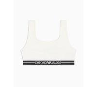 EMPORIO ARMANI Bralette Bra Reggiseno, Bianco, S Donna