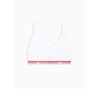 Emporio Armani Bralette Bra Reggiseno, Bianco, S Donna
