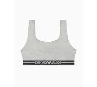 EMPORIO ARMANI Bralette Bra Reggiseno, Melange Grigio Chiaro, L Donna