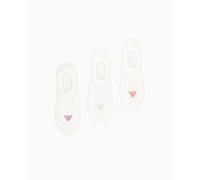 EMPORIO ARMANI Calzini da donna, confezione da 3, Bianco/Bianco/Bianco, Small