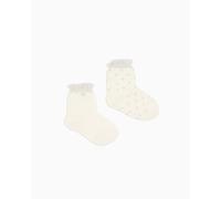 Emporio Armani CALZINI DONNA ALLOVER EAGLE 2-PACK SHORT BIANCO TU, bianco, Taglia unica