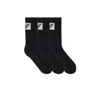 Emporio Armani CALZINI UOMO BASIC SPUGNA 3 PACCHETTI CORTI NERO TU, Nero, Taglia unica