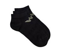 EMPORIO ARMANI 3-Pack Socks Inside Calzini, Nero/Nero/Nero, L/XL Uomo