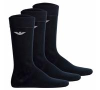 Emporio Armani Casual Cotton 3-Pack Short Socks Confezione da 3 Paia di Calzini Corti, Blu/Blu/Blu, Taglia Unica Uomo