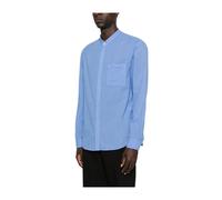 Emporio Armani - Camicia con collo alla coreana - - Shirts - Uomo - Blu - L