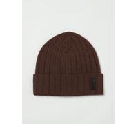 EMPORIO ARMANI Cappello a berretto in lana vergine a coste M Marrone
