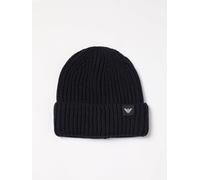 EMPORIO ARMANI Cappello in lana vergine a coste M Blue