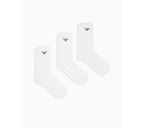 Emporio Armani Uomo 3 paia di calzini corti, bianca