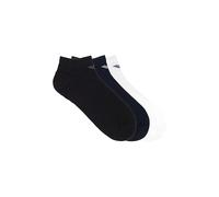 Emporio Armani Casual Cotton 3-Pack Sneaker Socks Calzini 3, Bianco/Nero/Marino, L-XL Uomo